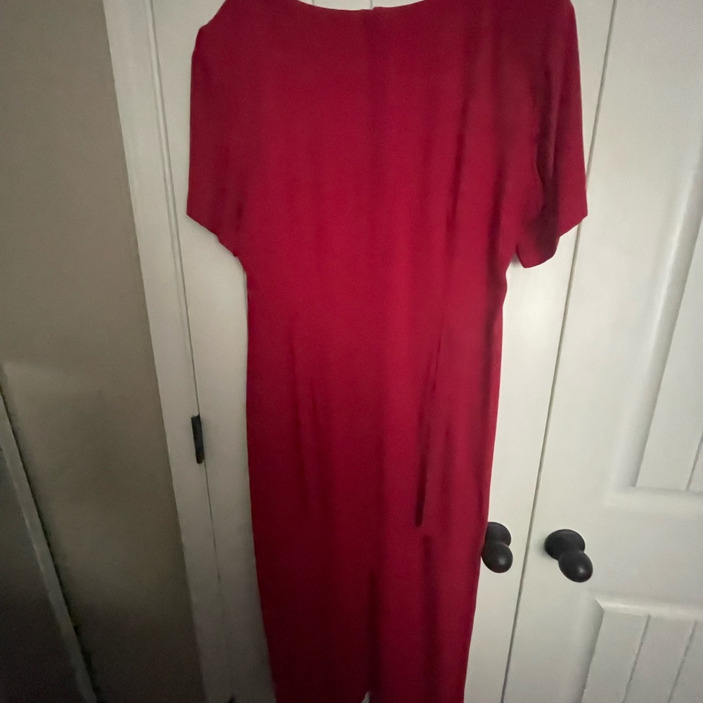 Dawn Joy Red Dress size 14 worn once has pretty beading on front